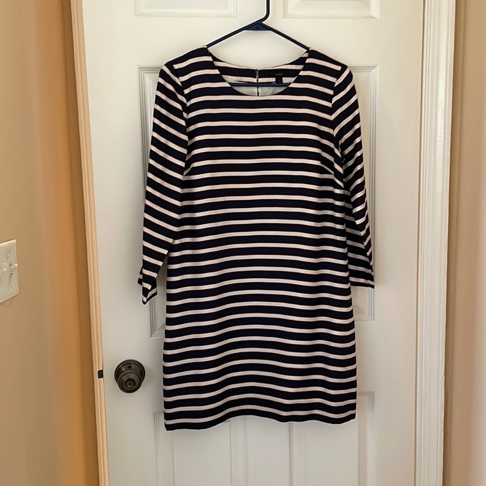 J crew striped dress size 2